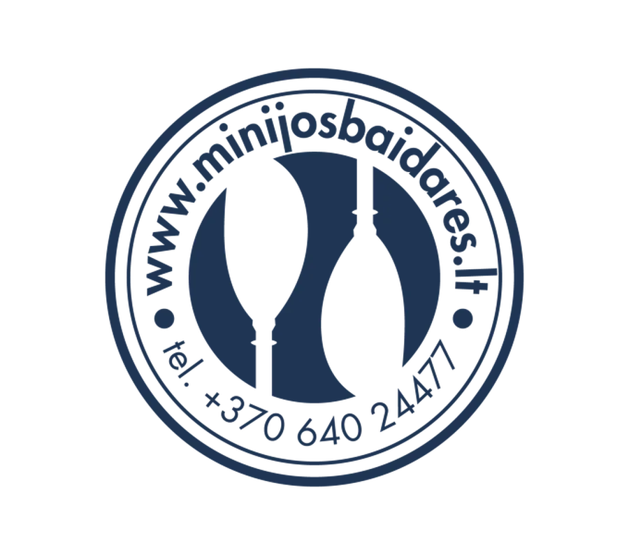 Minijos baidarės logotipas
