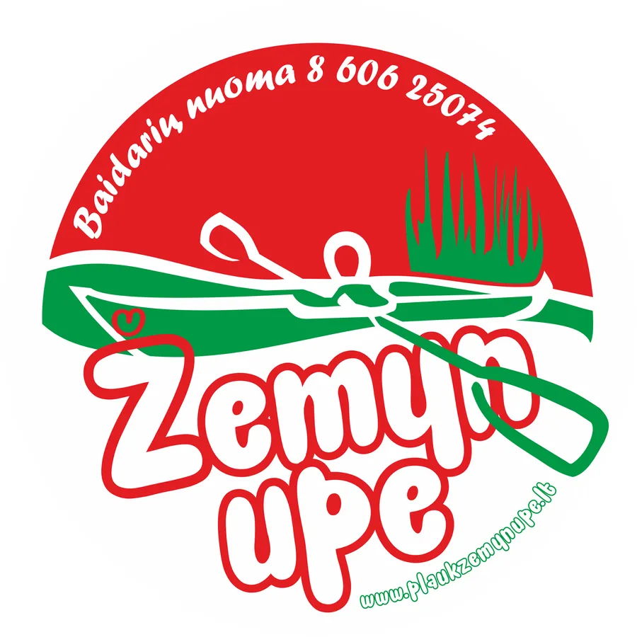 Plauk žemyn upe logotipas