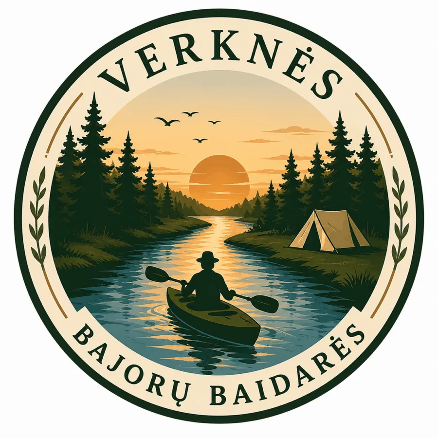 Verknės Bajorų baidarės logotipas