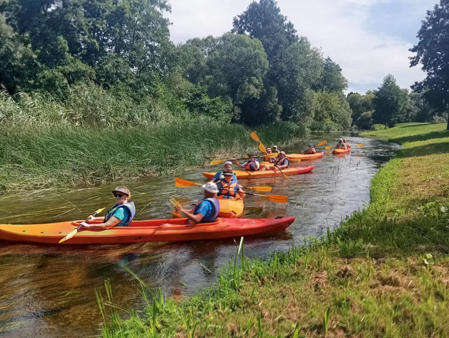 Nuotrauka, vaizduojanti baidarių maršrutą