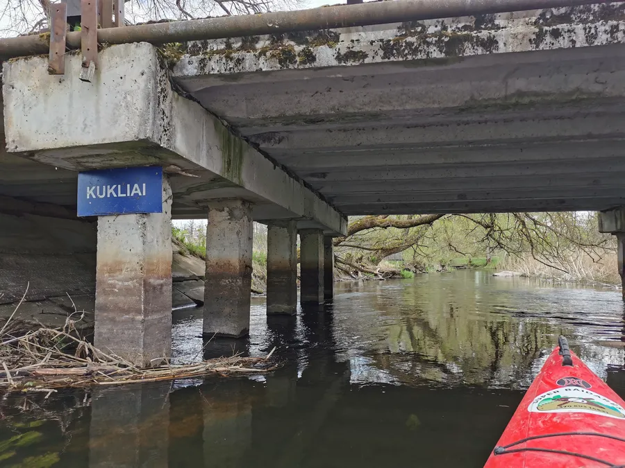 Nuotrauka, vaizduojanti baidarių maršrutą