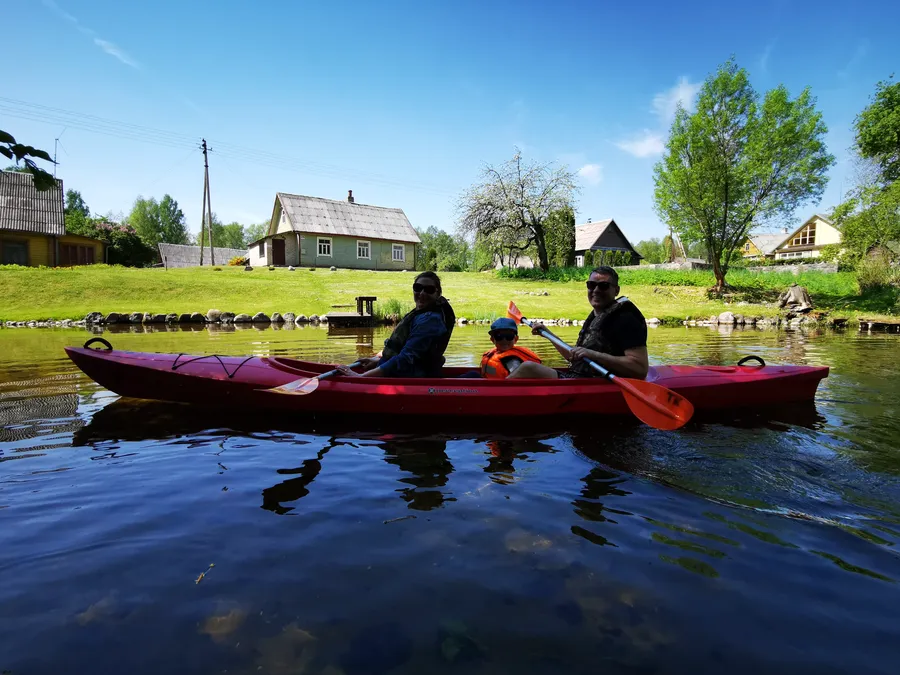 Nuotrauka, vaizduojanti baidarių maršrutą