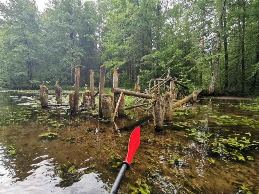Nuotrauka, vaizduojanti baidarių maršrutą