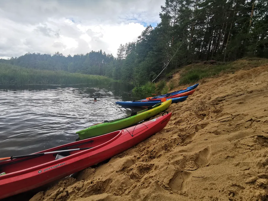 Nuotrauka, vaizduojanti baidarių maršrutą