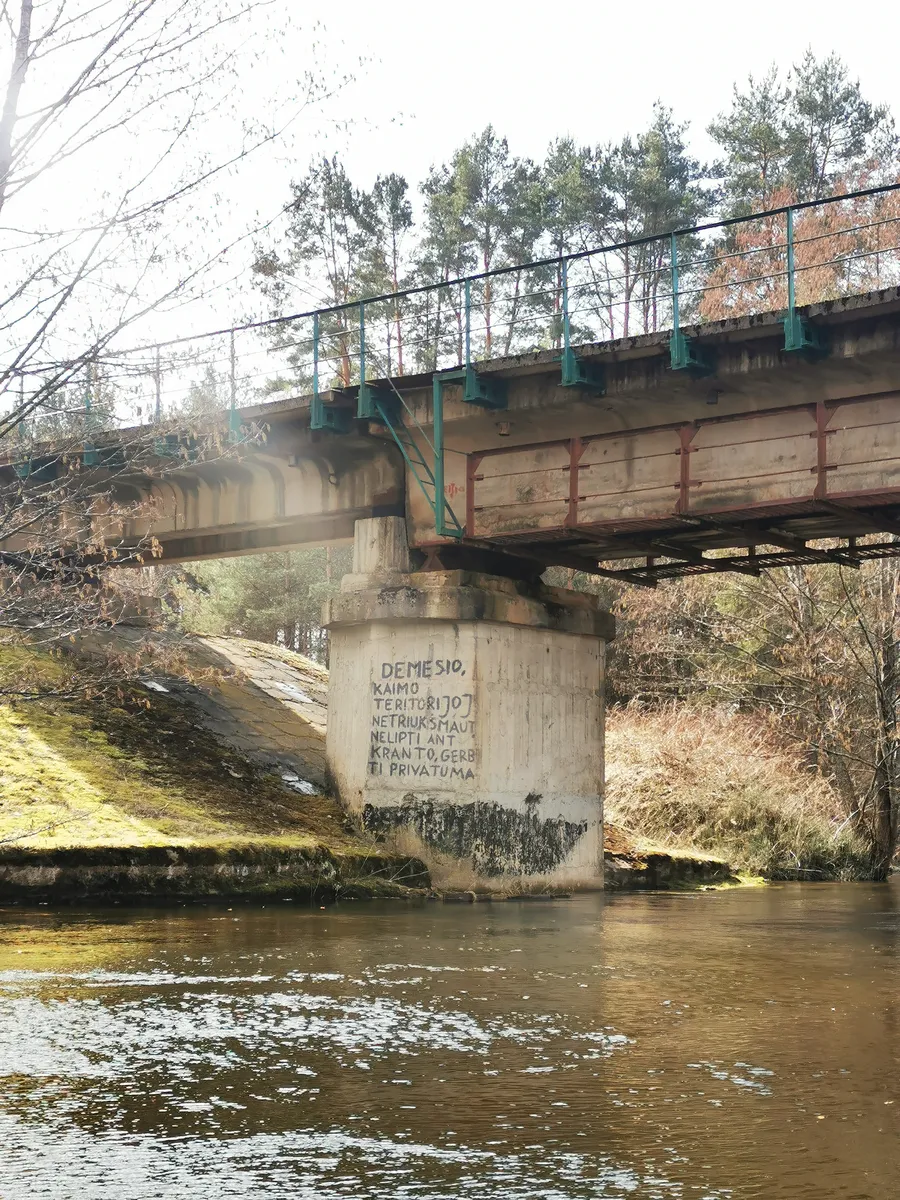 Nuotrauka, vaizduojanti baidarių maršrutą
