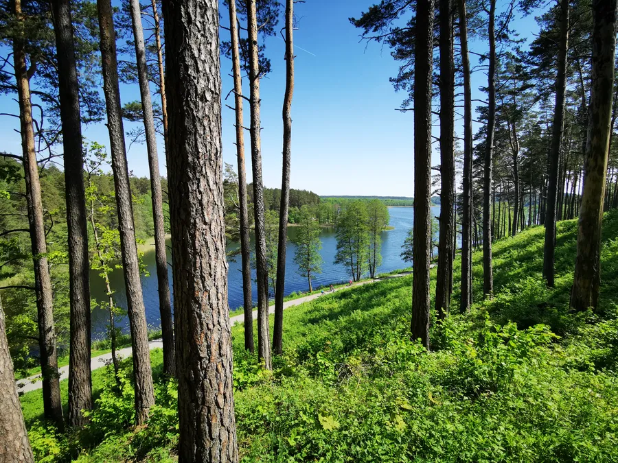 Nuotrauka, vaizduojanti baidarių maršrutą