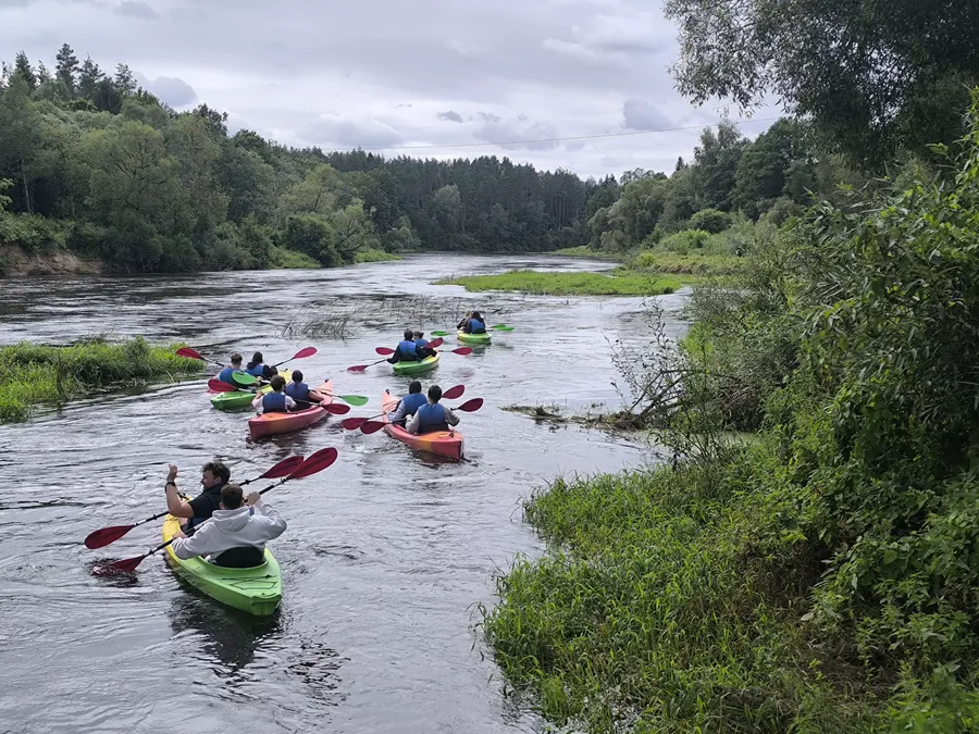 Nuotrauka, vaizduojanti baidarių maršrutą
