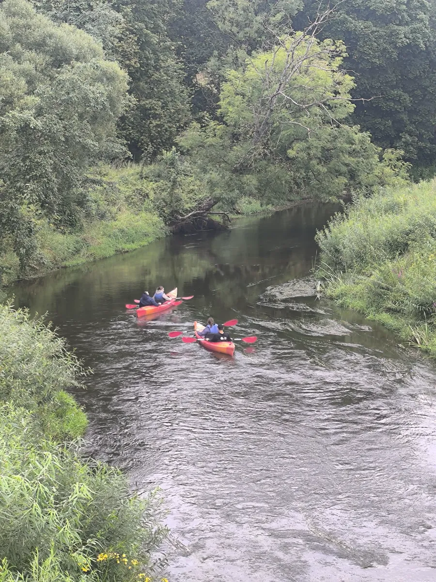 Nuotrauka, vaizduojanti baidarių maršrutą