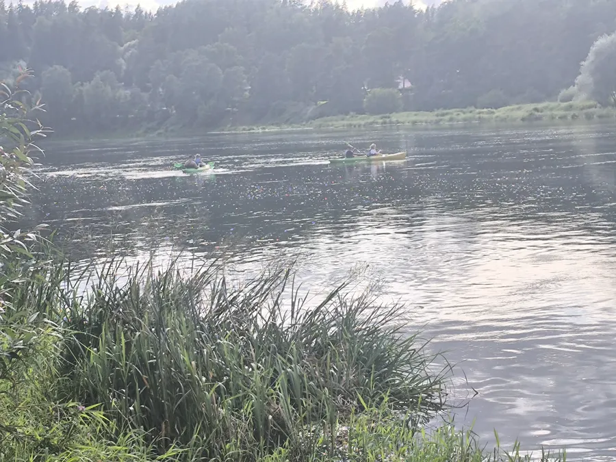 Nuotrauka, vaizduojanti baidarių maršrutą