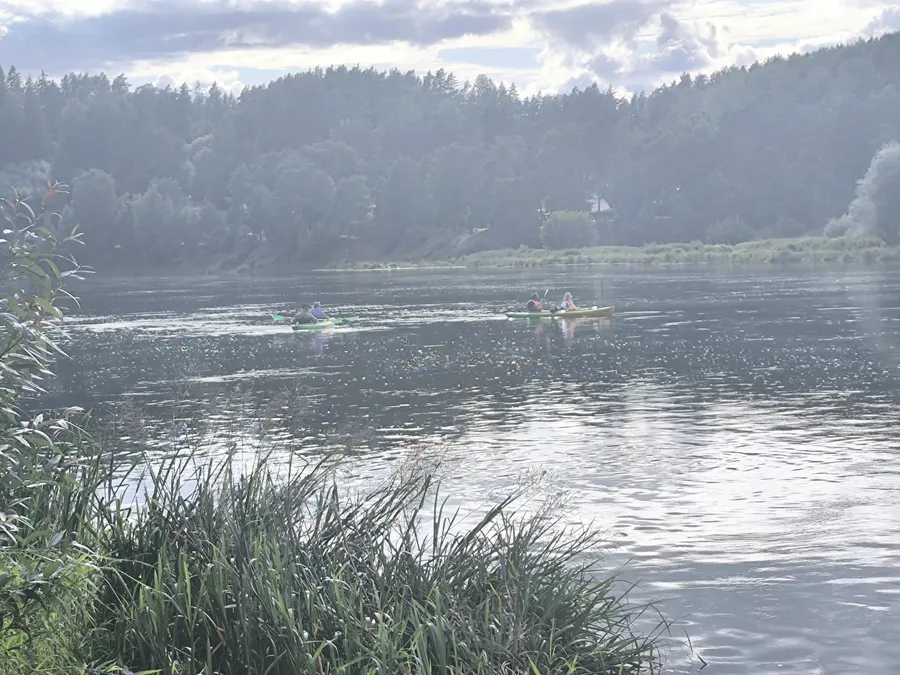 Nuotrauka, vaizduojanti baidarių maršrutą