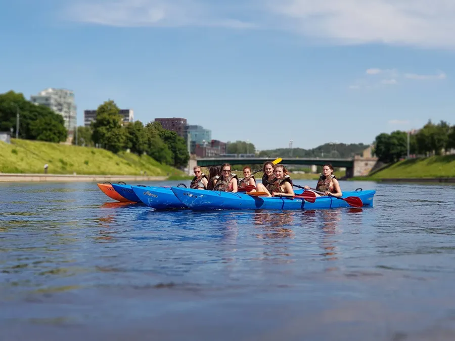 Nuotrauka, vaizduojanti baidarių maršrutą